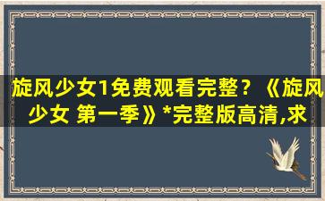 旋风少女1免费观看完整？《旋风少女 第一季》免费在线观看完整版高清,求百度网盘资源